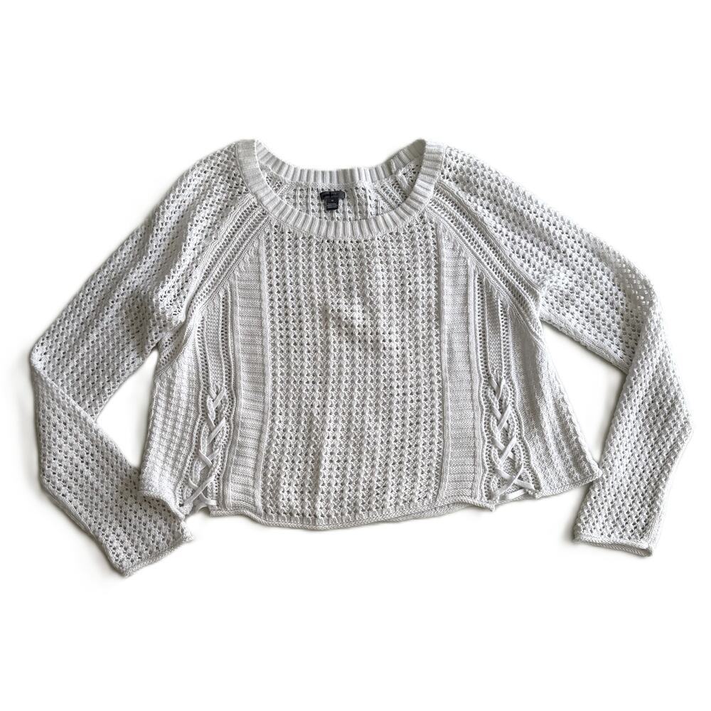 Aerie Oversized white Knit Top – Size M Cozy Slouchy Fit - Picture 2 of 9